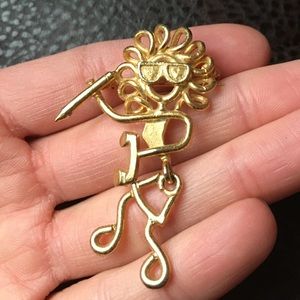 2/$10 Vintage articulated brooch